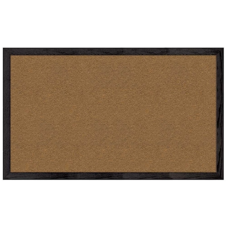 United Visual Products Combo Board, 60"x36", Black Frame/White Porcelain & Cork UVDECORK6036B-WHTPORC-CORK